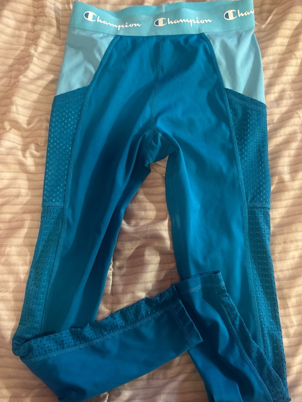 Champion Girls' Blue Teal Performance Leggings